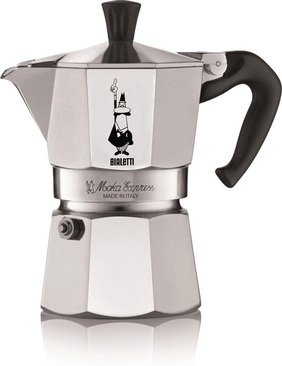 Bialetti Moka Express Percolator 2 Kops Aluminium